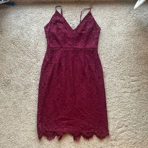 ASTR Maroon Lace Dress